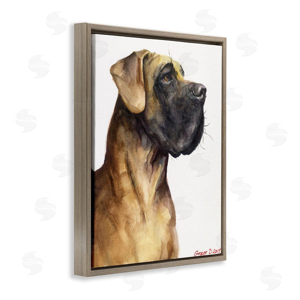 Stupell Industries George Dyachenko | Great Dane Pet Dog Portrait Strong Pose