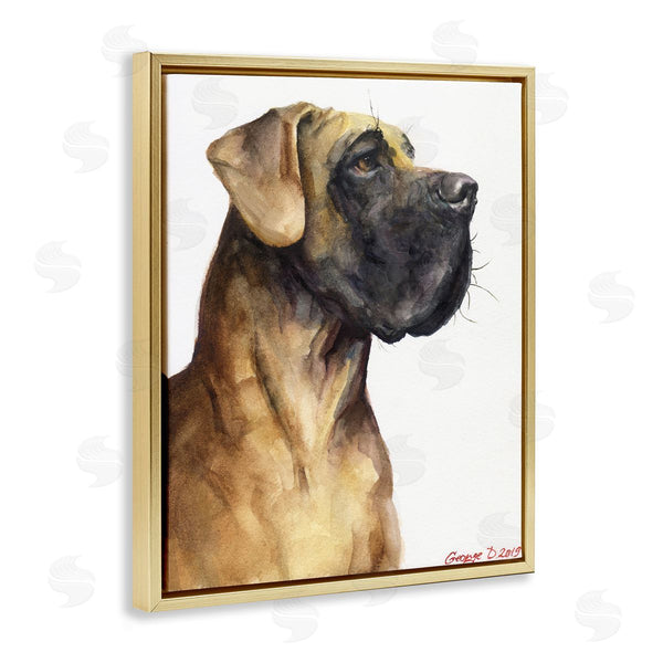 Stupell Industries George Dyachenko | Great Dane Pet Dog Portrait Strong Pose
