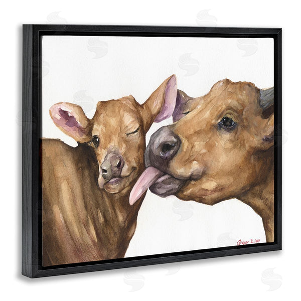 Stupell Industries George Dyachenko | Happy Cow Mother & Calf