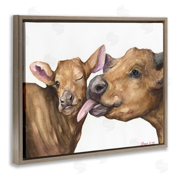 Stupell Industries George Dyachenko | Happy Cow Mother & Calf
