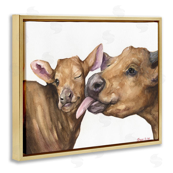 Stupell Industries George Dyachenko | Happy Cow Mother & Calf