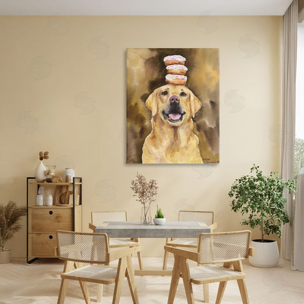 Stupell Industries George Dyachenko | Happy Golden Retriever With Donuts Wall Art