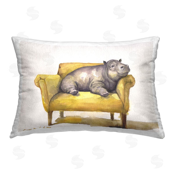stupell industries George Dyachenko | Hippo on Yellow Chair