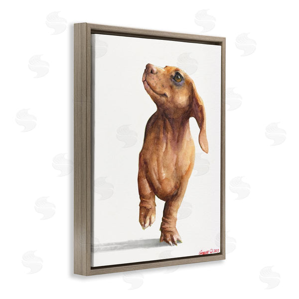 Stupell Industries George Dyachenko | Little Dachshund Dog Strutt Adorable Pet Portrait