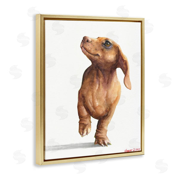 Stupell Industries George Dyachenko | Little Dachshund Dog Strutt Adorable Pet Portrait