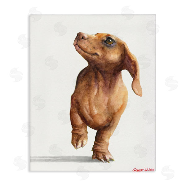 stupell industries George Dyachenko | Little Dachshund Dog Strutt Adorable Pet Portrait
