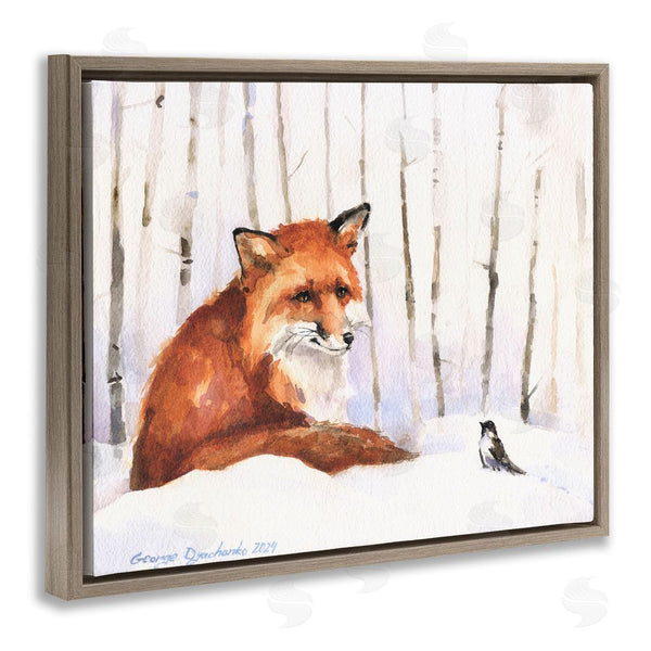 Stupell Industries George Dyachenko | Meeting Of Fox And Sparrow Wall Art