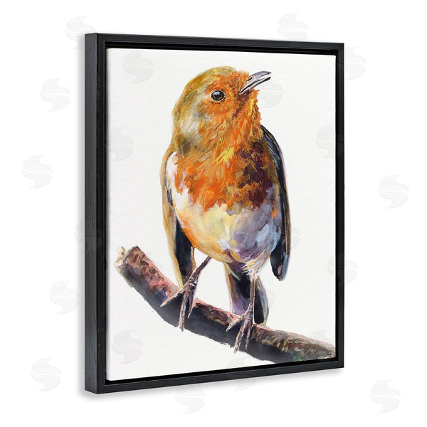 Stupell Industries George Dyachenko | Orange European Robin Perched Bird Portrait