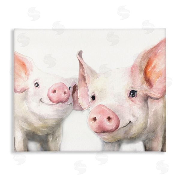 stupell industries George Dyachenko | Pair Pigs Pink Snout Cute Farm Animals Wall Art