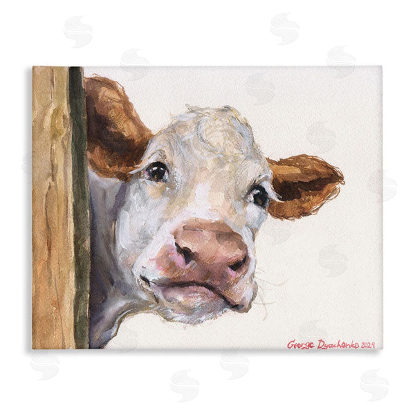 stupell industries George Dyachenko | Peeking Cattle & Fence Wall Art