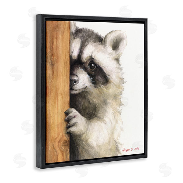 Stupell Industries George Dyachenko | Peering Raccoon Watercolor