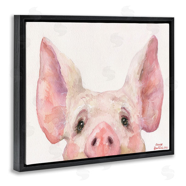 Stupell Industries George Dyachenko | Piglet Peeking Portrait Wall Art