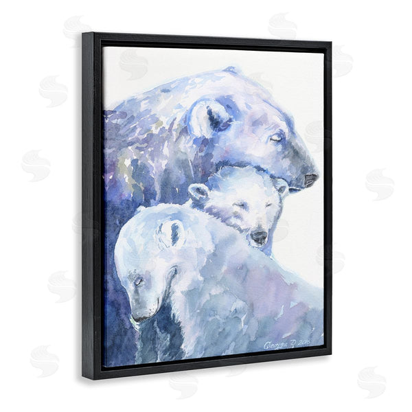 Stupell Industries George Dyachenko | Polar Bear Family Arctic Hug Portrait