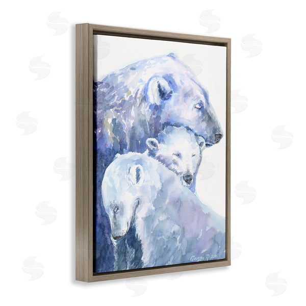 Stupell Industries George Dyachenko | Polar Bear Family Arctic Hug Portrait