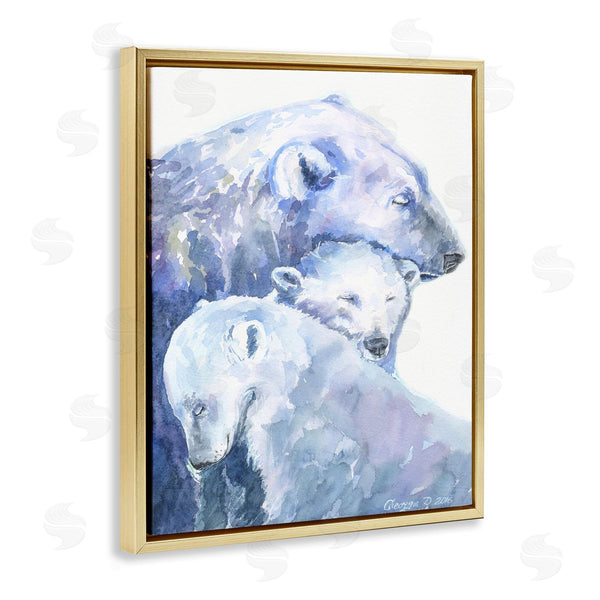 Stupell Industries George Dyachenko | Polar Bear Family Arctic Hug Portrait