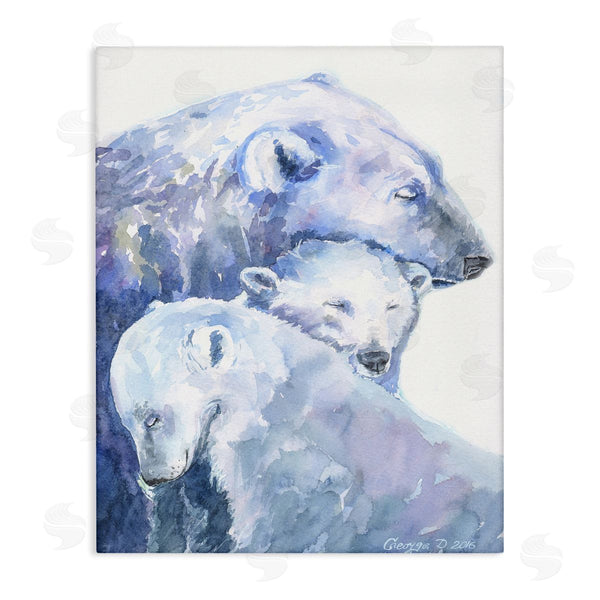 stupell industries George Dyachenko | Polar Bear Family Arctic Hug Portrait