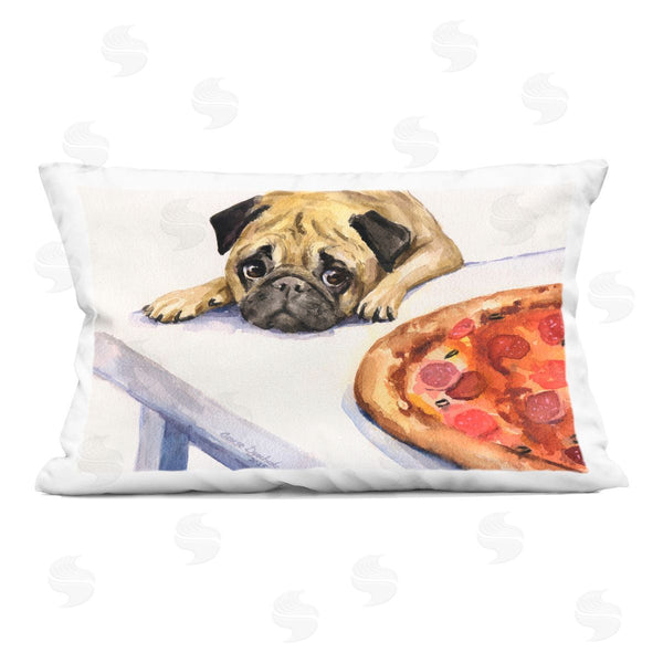 stupell industries George Dyachenko | Pug Really Wants Pizza Printed Throw Pillow