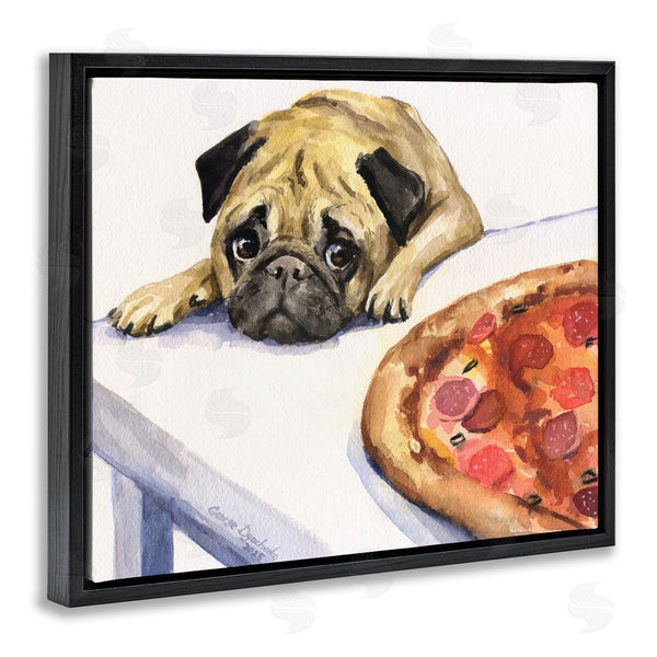 Stupell Industries George Dyachenko | Pug Really Wants Pizza Wall Art