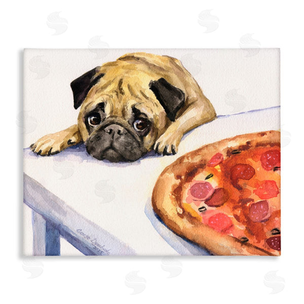 stupell industries George Dyachenko | Pug Really Wants Pizza Wall Art