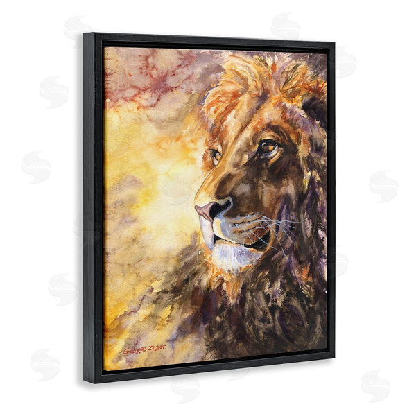 Stupell Industries George Dyachenko | Regal Lion Mane Safari Animal King Portrait
