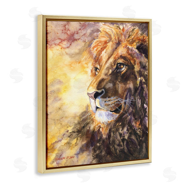 Stupell Industries George Dyachenko | Regal Lion Mane Safari Animal King Portrait