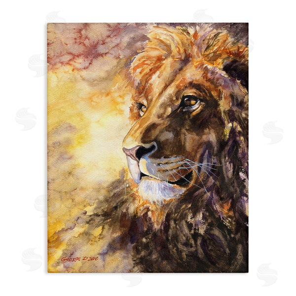 stupell industries George Dyachenko | Regal Lion Mane Safari Animal King Portrait