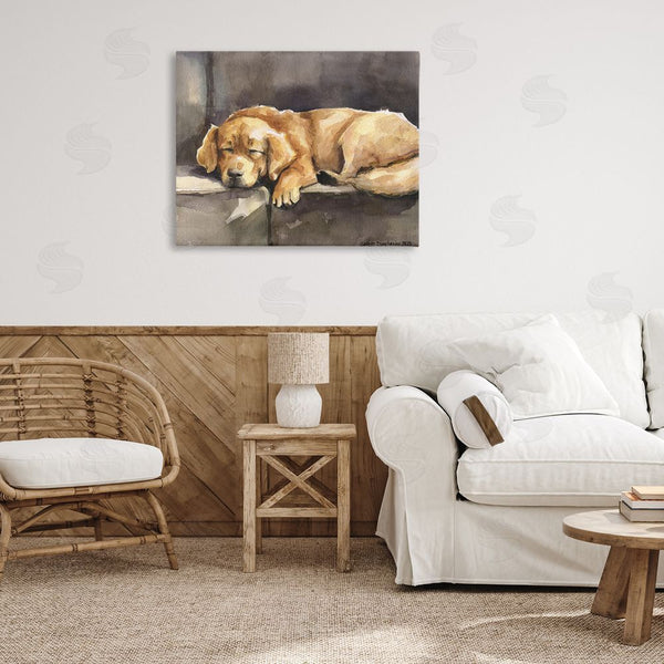 Stupell Industries George Dyachenko | Sleeping Golden Retriever Wall Art