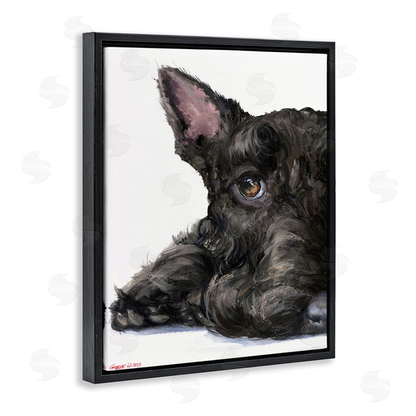 Stupell Industries George Dyachenko | Sleepy Scottish Terrier Portrait Adorable Pet Dog