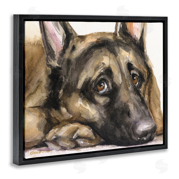 Stupell Industries George Dyachenko | Tired German Shepherd Dog Resting Head On Paw Wall Art