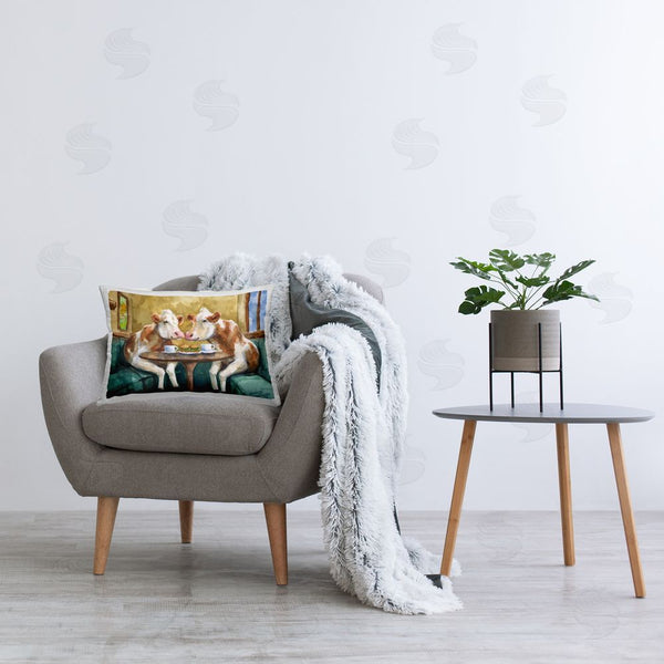 Stupell Industries George Dyachenko | Two Cows Cafe Brunch Printed Throw Pillow