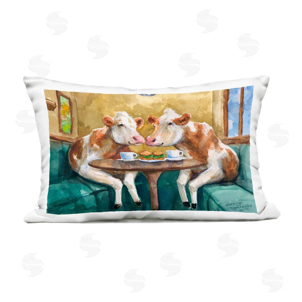 Stupell Industries George Dyachenko | Two Cows Cafe Brunch Printed Throw Pillow