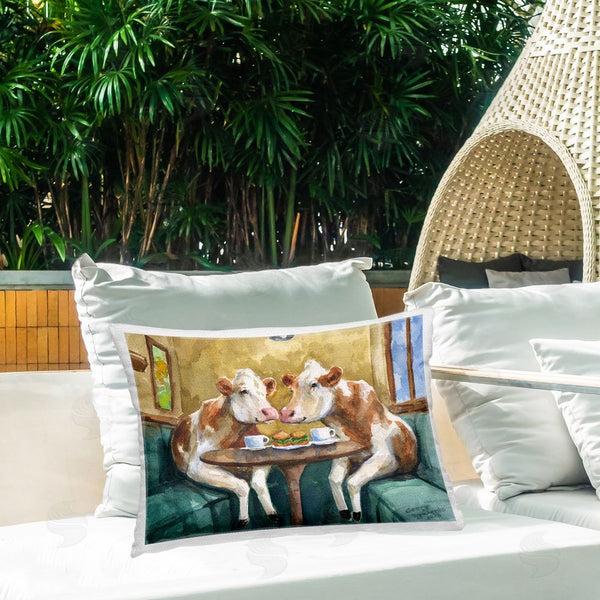 Stupell Industries George Dyachenko | Two Cows Cafe Brunch Printed Throw Pillow