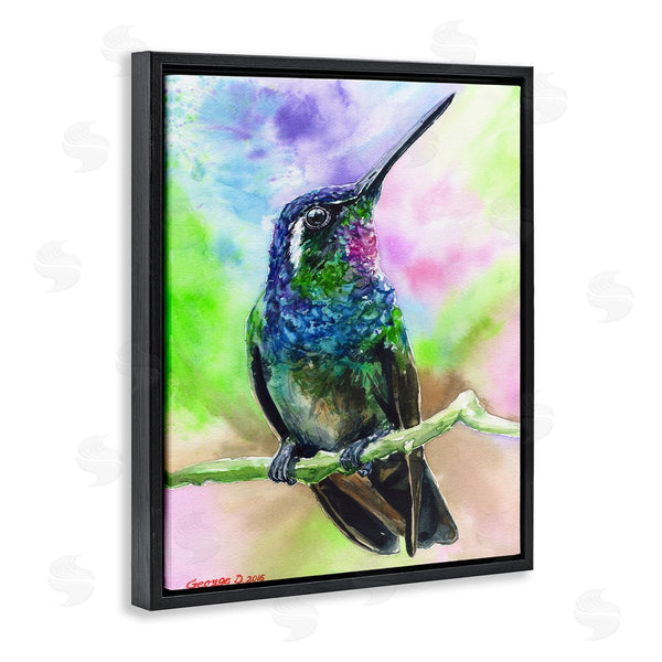 Stupell Industries George Dyachenko | Vibrant Hummingbird Perched Soft Tie-Dye