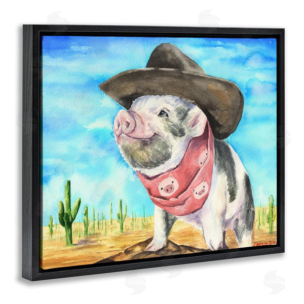 Stupell Industries George Dyachenko | Wild West Cowboy Pig