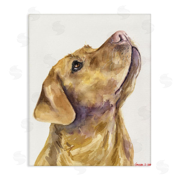 stupell industries George Dyachenko | Yellow Lab Gazing Upwards Pet Dog Portrait