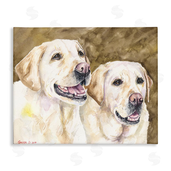 stupell industries George Dyachenko | Yellow Labrador Friends Pet Dogs Resting