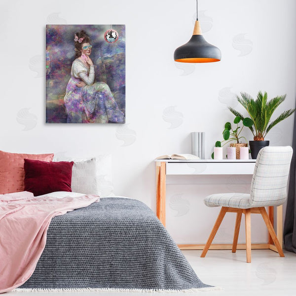 Stupell Industries George Romney | Timeless Woman With Disco Ball Wall Art