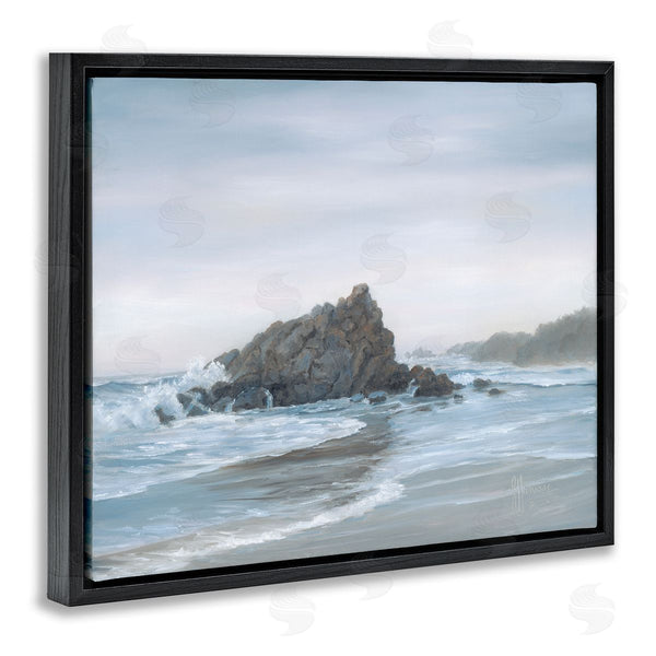 Stupell Industries Georgia Janisse | Crashing Waves Rocky Beach Wall Art