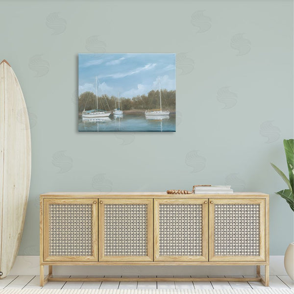 Stupell Industries Georgia Janisse | Drifting Boats Nautical Marina Wall Art