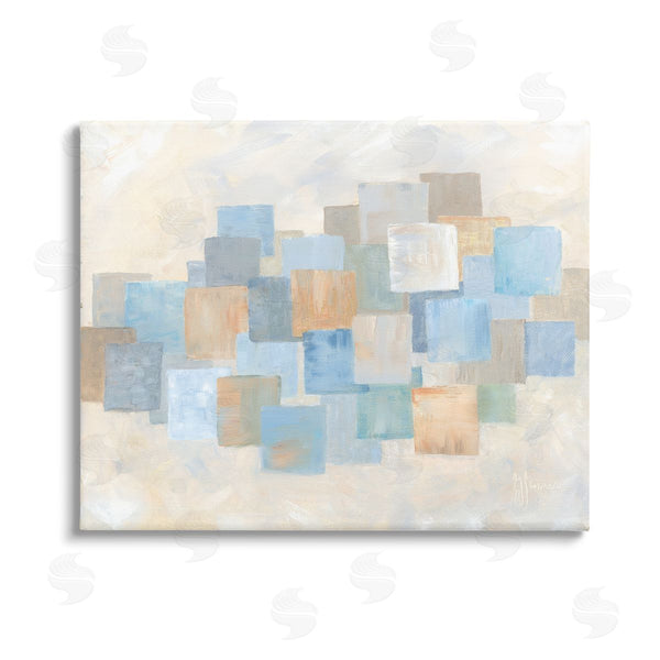 stupell industries Georgia Janisse | Layered Blue Beige Squares Wall Art