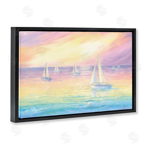 Stupell Industries Georgia Janisse | Prismatic Rainbow Hued Seascape