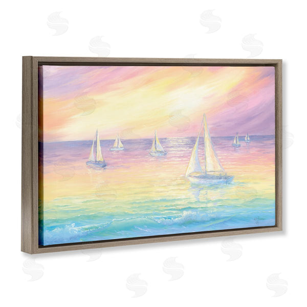 Stupell Industries Georgia Janisse | Prismatic Rainbow Hued Seascape