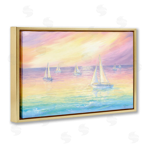 Stupell Industries Georgia Janisse | Prismatic Rainbow Hued Seascape