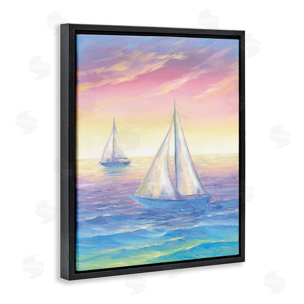 Stupell Industries Georgia Janisse | Prismatic Sailboats On Sea