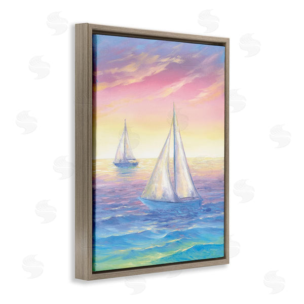 Stupell Industries Georgia Janisse | Prismatic Sailboats On Sea