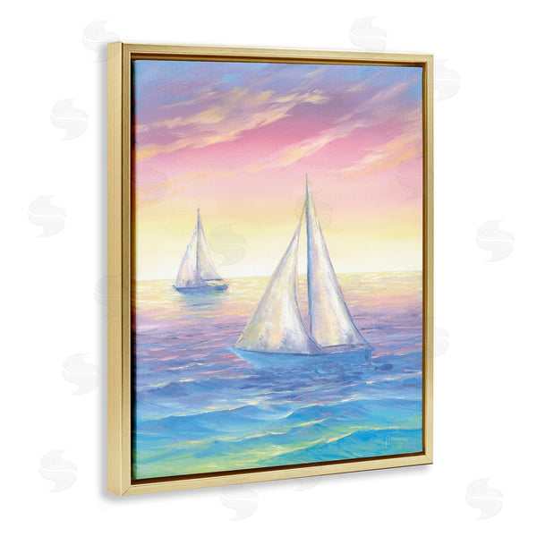 Stupell Industries Georgia Janisse | Prismatic Sailboats On Sea