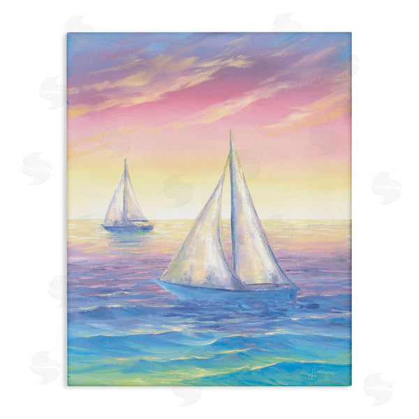 stupell industries Georgia Janisse | Prismatic Sailboats on Sea