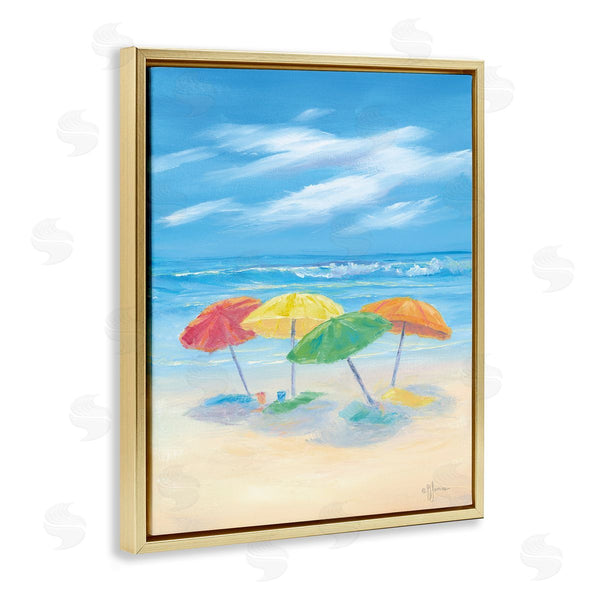 Stupell Industries Georgia Janisse | Summer Seaside Umbrellas