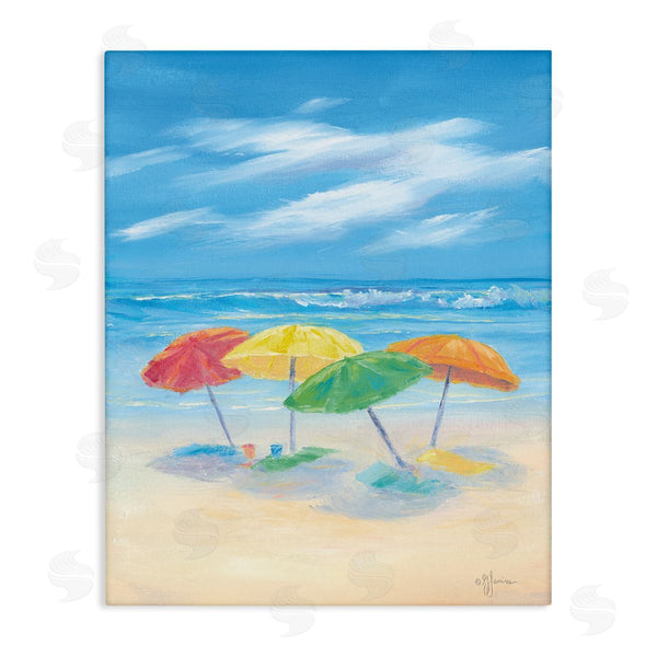 stupell industries Georgia Janisse | Summer Seaside Umbrellas