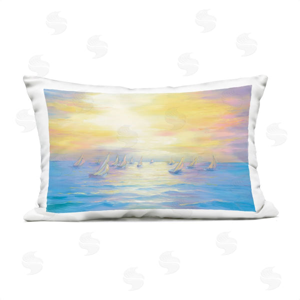 Stupell Industries Georgia Janisse | Sun Bleached Seascape Printed Throw Pillow
